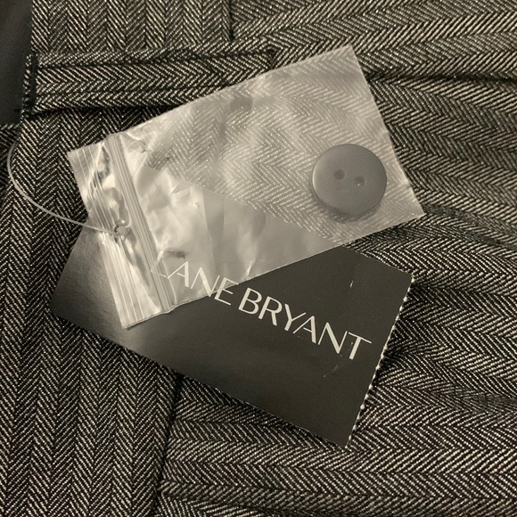 Lane Bryant metallic sexy black grey stripe pant outlet exclusive NWT plus sz 20 - Picture 6 of 13